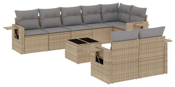 VidaXL Polyrattan Kerti Ülőgarnitúra - 9 részes