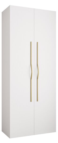 Gardróbszekrény Hartford 562, Laminált forgácslap, 246x100x52cm, Fehér, Aranysárga