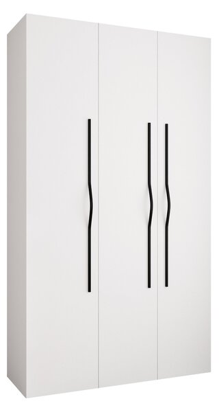 Gardróbszekrény Hartford 563, Laminált forgácslap, 246x140x42cm, Fekete, Fehér