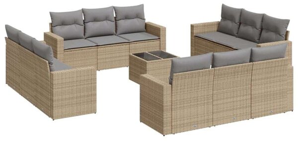 VidaXL Polyrattan Kerti Ülőgarnitúra - Bézs - 13 részes