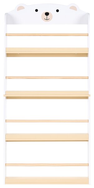 Négyszintes könyvespolc MIMILI 124 cm Fehér