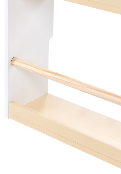 Négyszintes könyvespolc MIMILI 124 cm Fehér