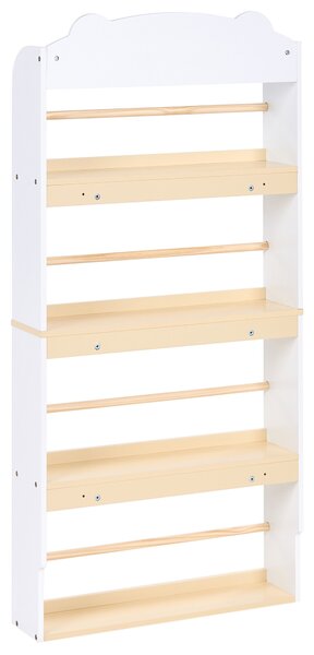 Négyszintes könyvespolc MIMILI 124 cm Fehér