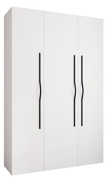 Gardróbszekrény Hartford 563, Laminált forgácslap, 246x160x42cm, Fekete, Fehér