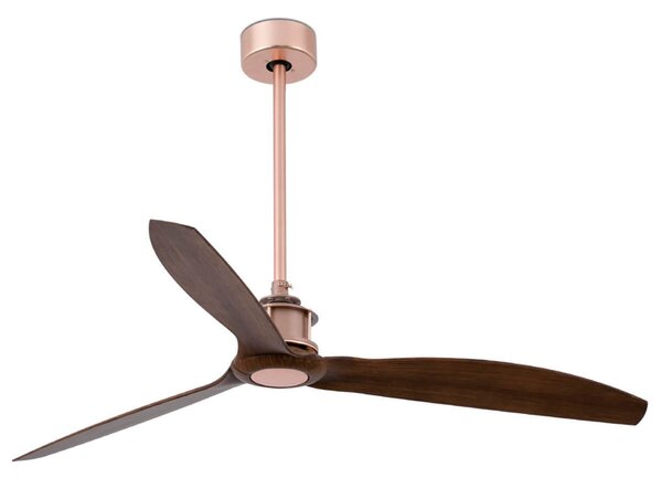 Just Fan mennyezeti ventilátor, átmérő 128 cm, réz/diófa FARO BARCELONA, Just Fan, Fa, Nappali, Műanyag, Modern