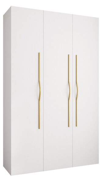Gardróbszekrény Hartford 563, Laminált forgácslap, 246x150x52cm, Aranysárga, Fehér