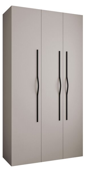 Gardróbszekrény Hartford 563, Laminált forgácslap, 246x130x52cm, Fekete, Kasmír