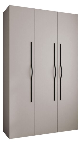 Gardróbszekrény Hartford 563, Laminált forgácslap, 246x150x52cm, Kasmír, Fekete