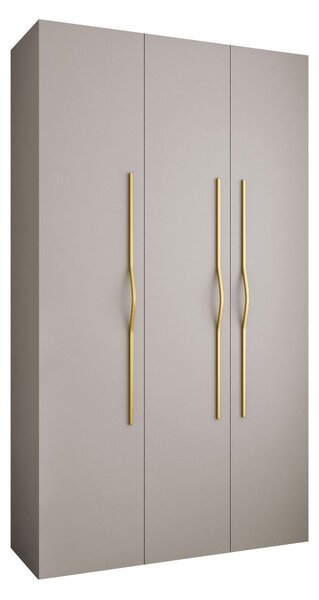 Gardróbszekrény Hartford 563, Laminált forgácslap, 246x140x52cm, Kasmír, Aranysárga