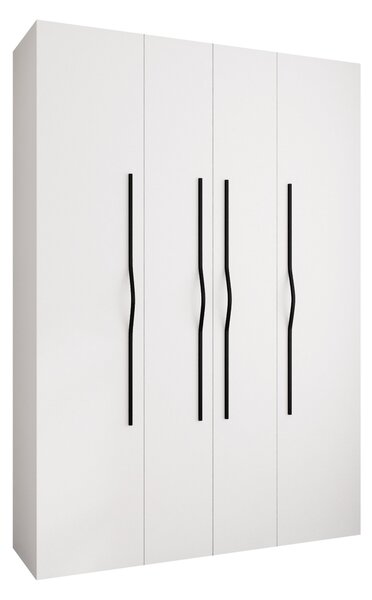 Gardróbszekrény Hartford 564, Laminált forgácslap, 246x170x42cm, Fekete, Fehér
