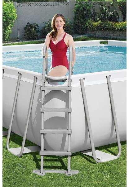 Fémvázas négyszögletű medence szett 549 cm* 274 cm* 122 cm
