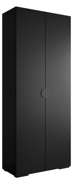 Gardróbszekrény Hartford 566, Laminált forgácslap, 237x100x47cm, Fekete