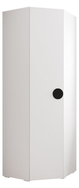 Sarokszekrény Hartford 568, Laminált forgácslap, 237x81x81cm, Fekete, Fehér