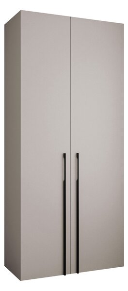 Gardróbszekrény Hartford 569, Laminált forgácslap, 246x110x42cm, Kasmír, Fekete