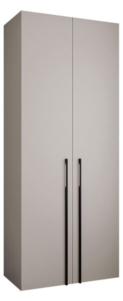 Gardróbszekrény Hartford 569, Laminált forgácslap, 246x100x42cm, Kasmír, Fekete