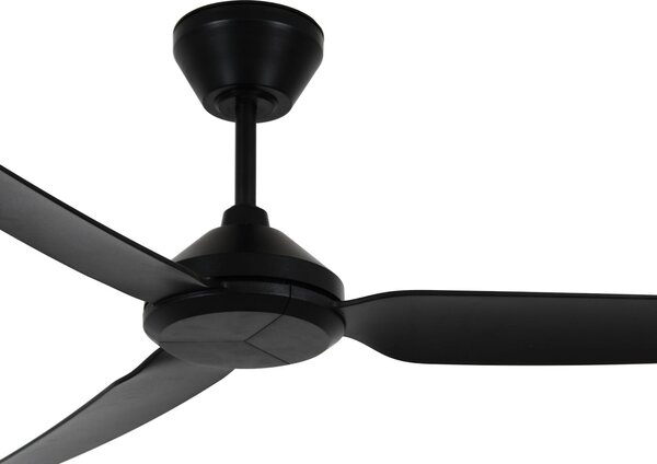 Polis mennyezeti ventilátor, fekete, Ø137 cm, csendes – Beacon Beacon Lighting, Polis, Fekete, Nappali, Műanyag, Modern