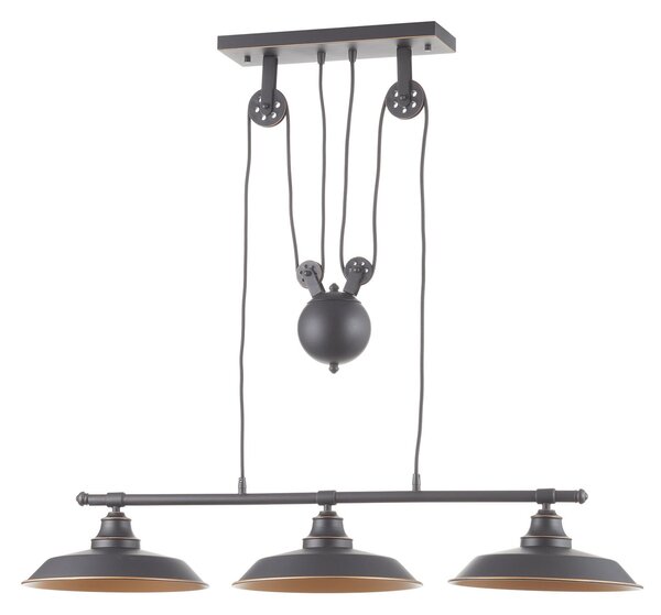 Függőlámpa Westinghouse, Iron Hill, dimmable, Fekete, Nappali, Fém, Indusztriális dizájn