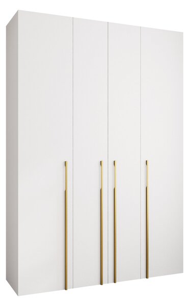 Gardróbszekrény Hartford 570, Laminált forgácslap, 246x170x42cm, Fekete, Fehér