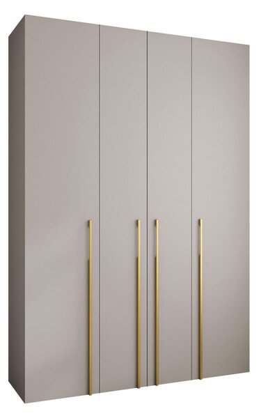 Gardróbszekrény Hartford 570, Laminált forgácslap, 246x170x42cm, Kasmír, Aranysárga