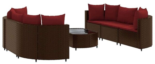 VidaXL Polyrattan Kerti Ülőgarnitúra - 7 részes, Barna