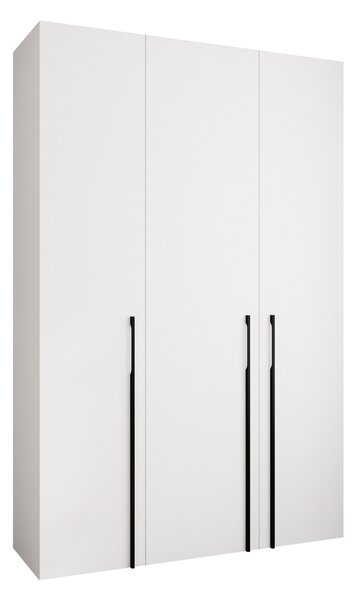 Gardróbszekrény Hartford 571, Laminált forgácslap, 246x160x42cm, Fekete, Fehér