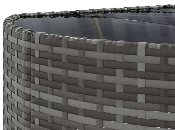 VidaXL Polyrattan Kerti Ülőgarnitúra - 8 részes - Szürke