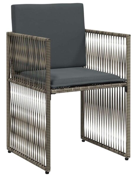 VidaXL Polyrattan Kerti Étkezőgarnitúra - 7 részes - Szürke