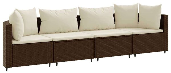 VidaXL Polyrattan Kerti Ülőgarnitúra - 4 részes - Barna