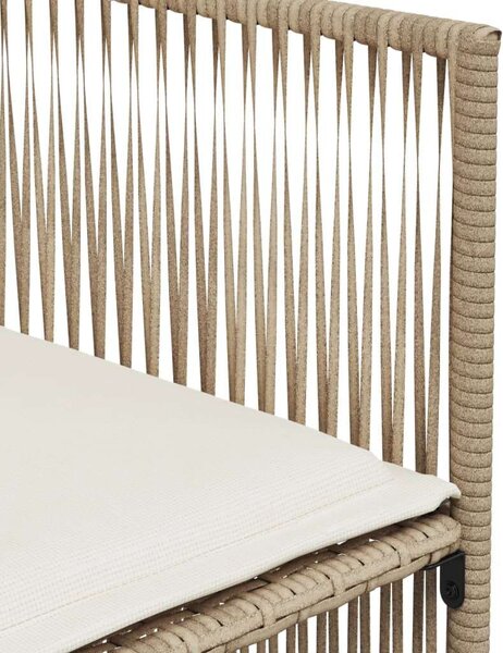 Polyrattan Kerti Étkezőgarnitúra - 7 részes - Bézs