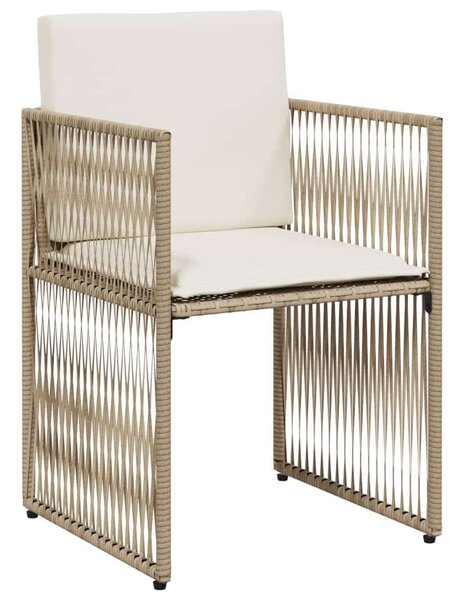Polyrattan Kerti Étkezőgarnitúra - 7 részes - Bézs