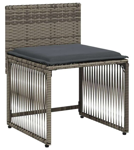 VidaXL Polyrattan Kerti Étkezőgarnitúra - 7 részes - Szürke