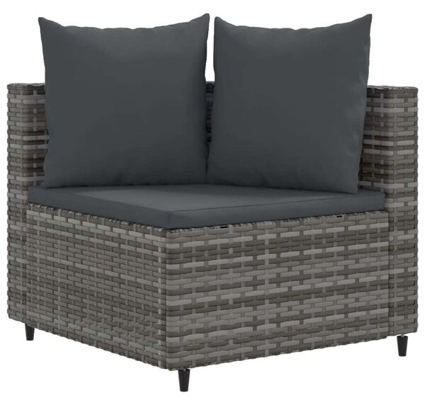 VidaXL Polyrattan Kerti Ülőgarnitúra - 8 részes - Szürke