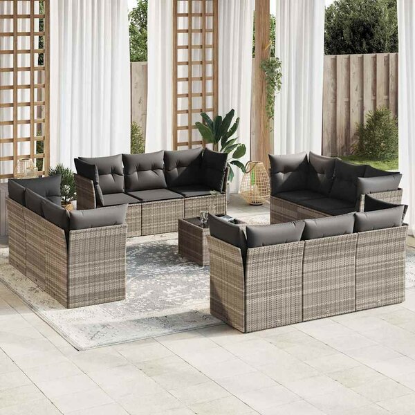 VidaXL Polyrattan Kerti Ülőgarnitúra - 13 részes