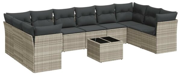 VidaXL Polyrattan Kerti Ülőgarnitúra - 11 részes