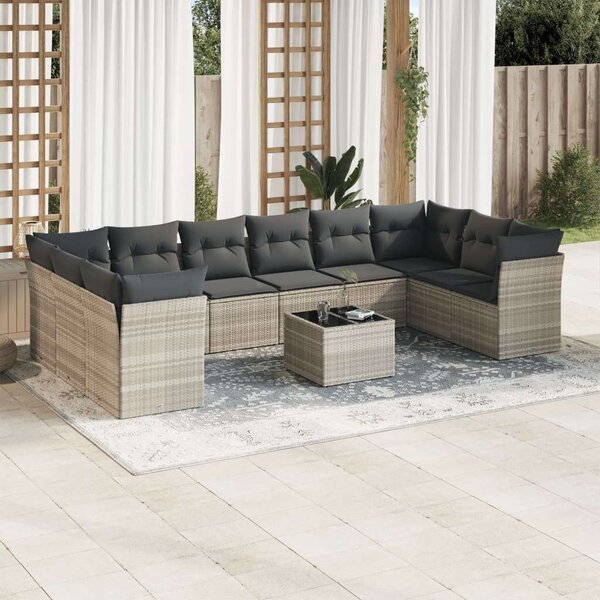 VidaXL Polyrattan Kerti Ülőgarnitúra - 11 részes