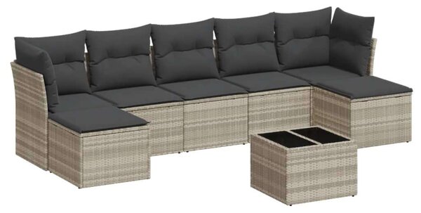 VidaXL Polyrattan Kerti Ülőgarnitúra - 8 részes