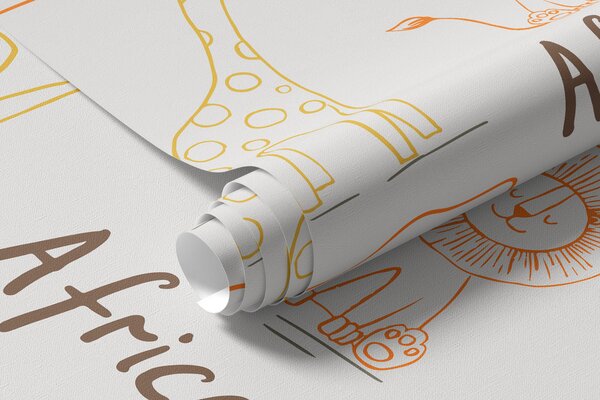 Fotótapéta Világtérkép és aranyos állatok, Gyerek fotótapéta, w01502v1 : Uwalls.hu