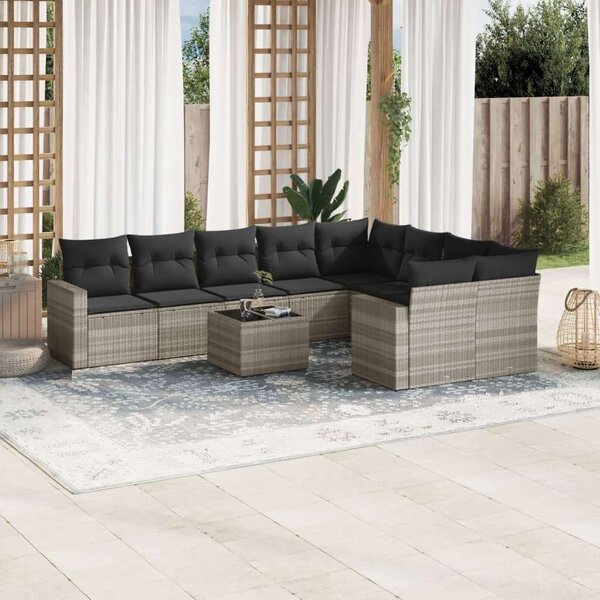 VidaXL Polyrattan Kerti Ülőgarnitúra - 10 részes