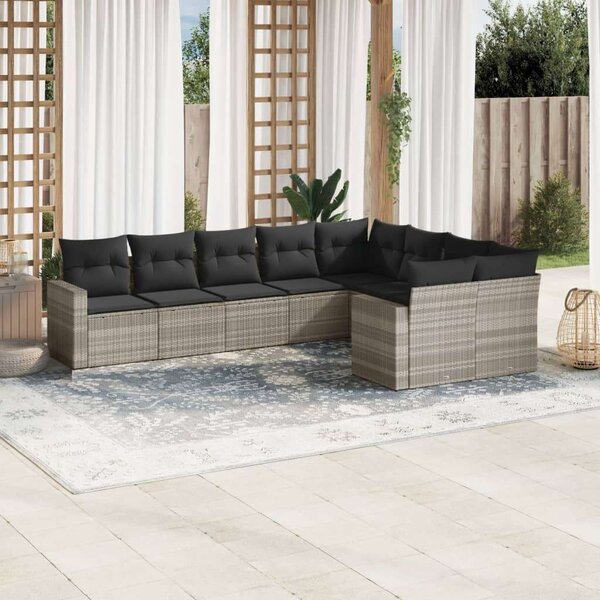 VidaXL Polyrattan Kerti Ülőgarnitúra - 9 részes