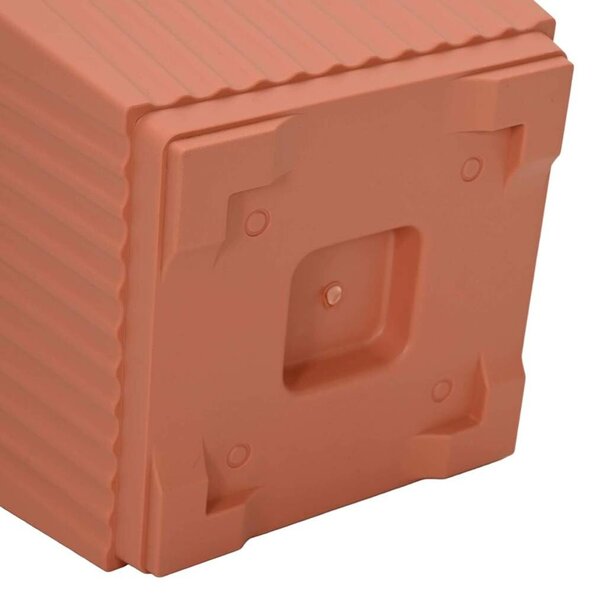 VidaXL Növénycserép 24 pcs Tégla Vörös 33 x 33 x 26 cm Műanyag