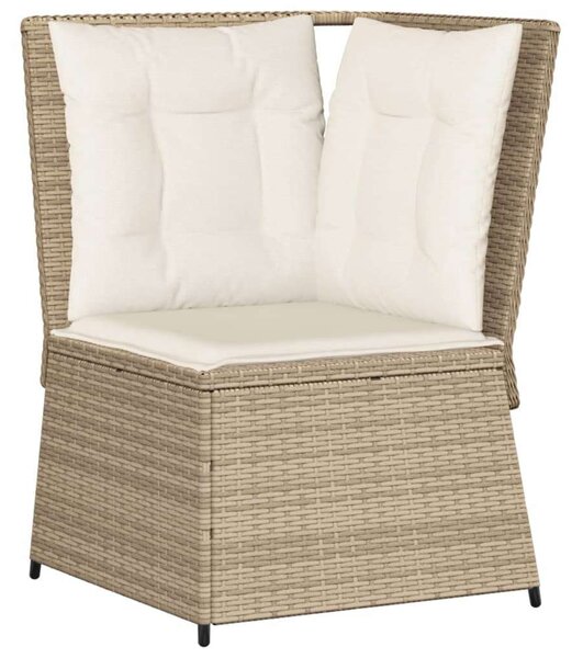 VidaXL Polyrattan Kerti Ülőgarnitúra - 5 részes - Bézs