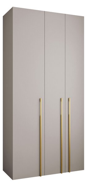 Gardróbszekrény Hartford 571, Laminált forgácslap, 246x120x42cm, Kasmír, Aranysárga