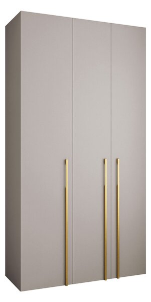 Gardróbszekrény Hartford 571, Laminált forgácslap, 246x130x42cm, Kasmír, Aranysárga