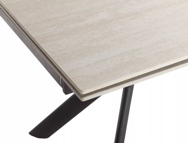 Norton Kihúzható Kerámia Étkezőasztal Bézs/Fekete