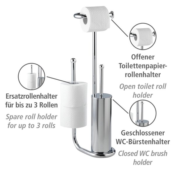 Universalo WC-papír és kefe tartó szett - Wenko