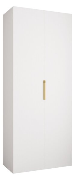 Gardróbszekrény Hartford 572, Laminált forgácslap, 246x100x42cm, Aranysárga, Fehér