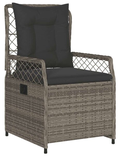 VidaXL 5 részes Kerti Étkezőgarnitúra - Szürke Polyrattan