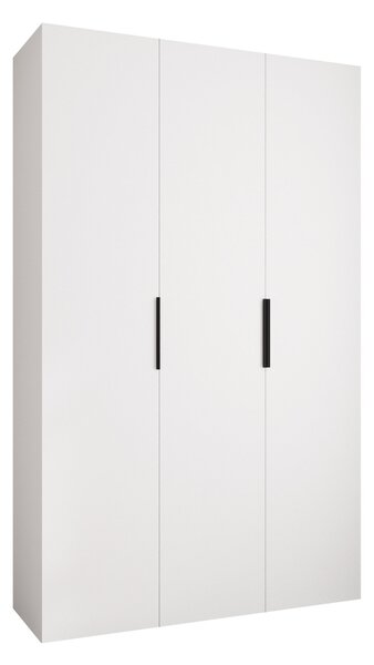 Gardróbszekrény Hartford 573, Laminált forgácslap, 246x150x42cm, Fekete, Fehér