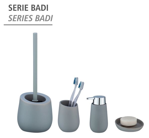 Badi szürke kerámia WC-kefe - Wenko