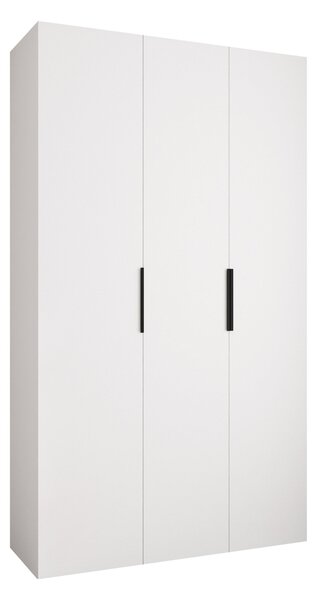 Gardróbszekrény Hartford 573, Laminált forgácslap, 246x140x52cm, Fekete, Fehér